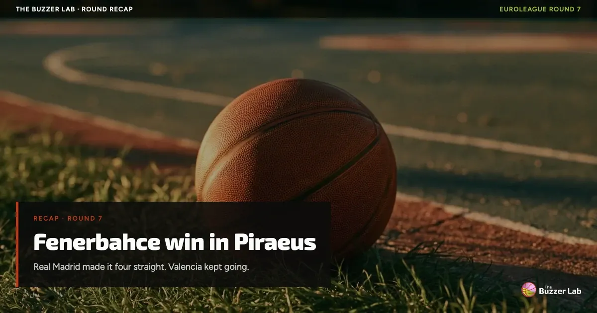 EuroLeague Round 7: Fenerbahce wins in Piraeus