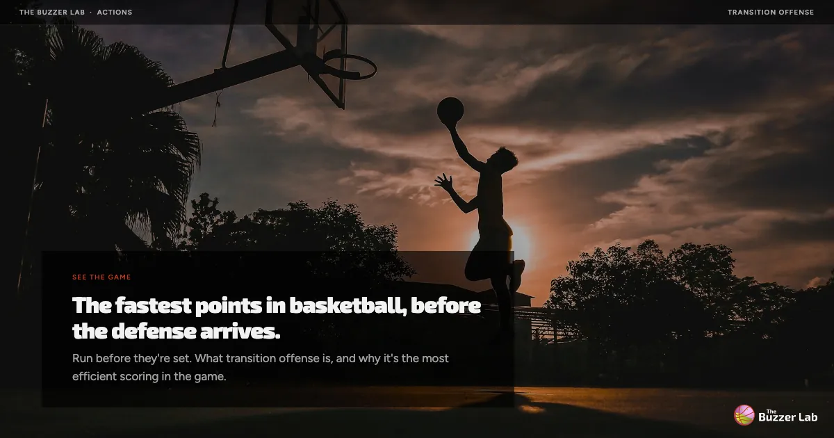 Transition offense: the fastest points in basketball, before the defense arrives