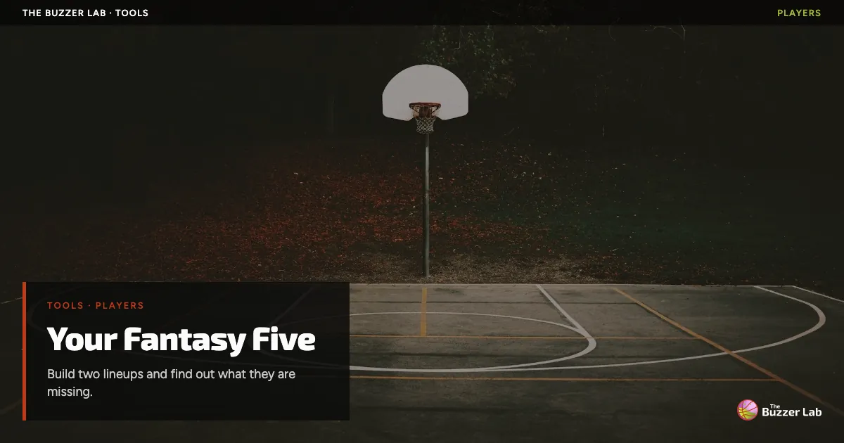 Your Fantasy Five: build two lineups and find out what they are missing