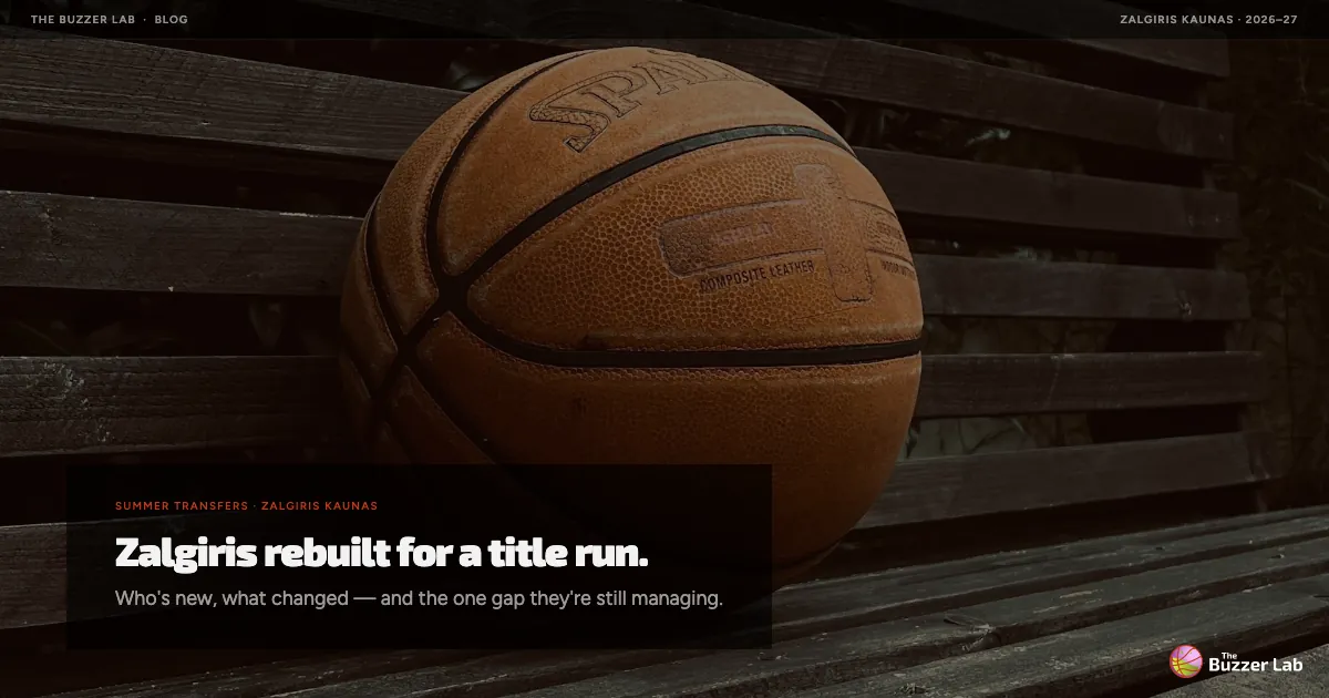 Zalgiris rebuilt for a title run. Here's who's new &mdash; and the one gap they're still managing.